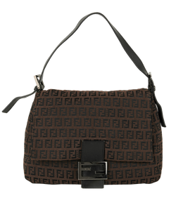 Mamma Shoulder Bag, Canvas, Brown/Black, JQ5039, 2*